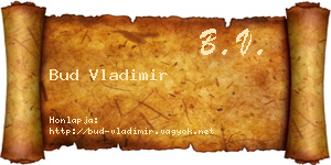 Bud Vladimir névjegykártya